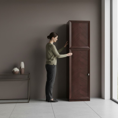 Système Mobilier de bureau Vitrine Armoire de classement Déco Classique en bois Armoire Étagère