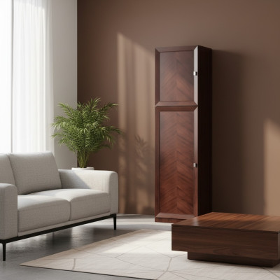 Système Mobilier de bureau Vitrine Armoire de classement Déco Classique en bois Armoire Étagère