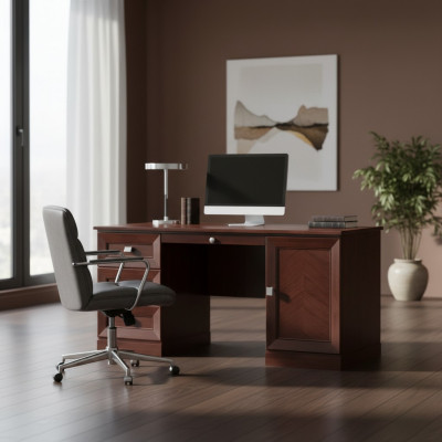 Bureau en bois noble Classique r Table Bureau Tables de bureau Style antique Monaco