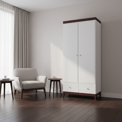 Armoire de luxe pour hôtel, armoire en bois murale de designer, élégante.