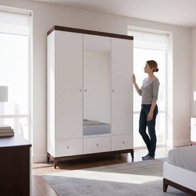 Concepteur de garde-robe Armoire en bois Armoire murale Hôtel de luxe noble
