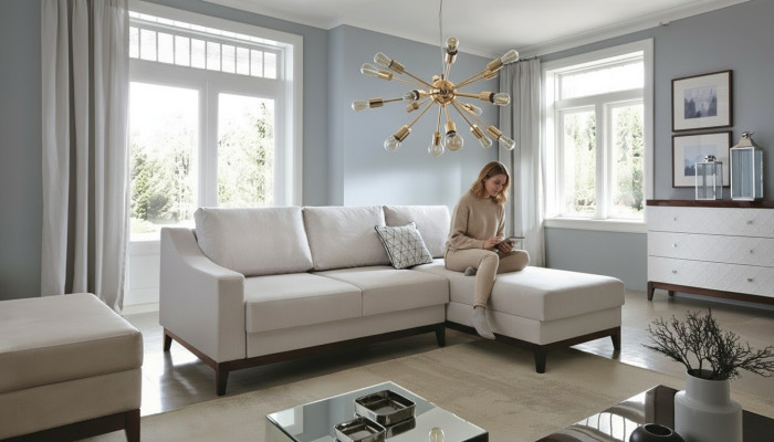 Canapé d'angle design Sofa Couch Rembourrage Canapé d'angle Canapés Canapés Suite d'angle