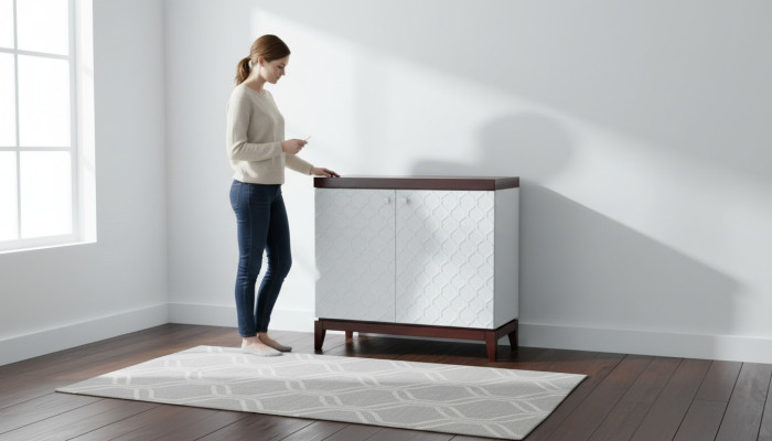 Commode de designer Armoire Commode Buffet Tiroirs Tablette Bois