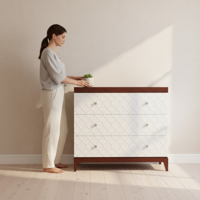 Meuble armoire de designer Commode Buffet Commodes Étagère Décorative Bois