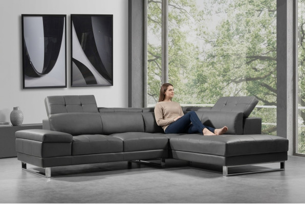 Canapé en cuir design Canapé Canapé Tissu Coin Assise Suite Paysage de vie