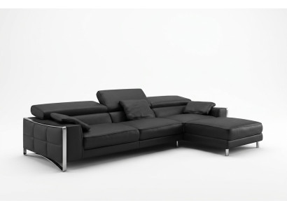 Canapé d'angle multifonction en cuir pour salon, suite de canapé en cuir pour salon.