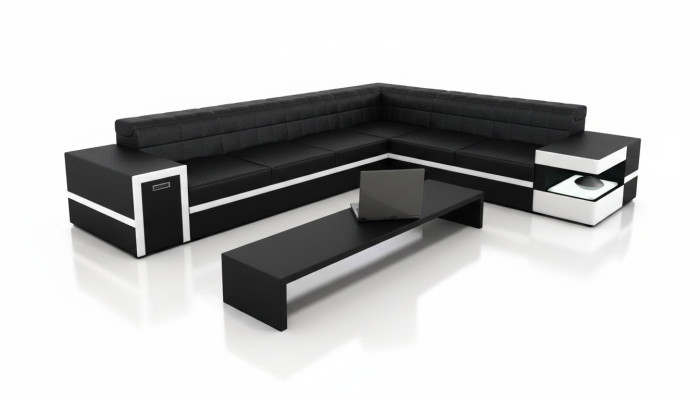 Canapé en cuir Canapé Divan Canapés Tapisserie Siège Canapé d'angle Paysage vivant Grand XXL