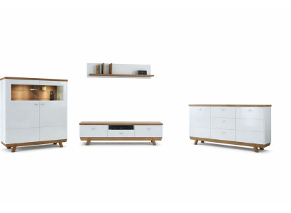 Salle de séjour Ensemble Ensemble de meubles mural Buffet Vitrine Étagère Design Hôtel Mobilier nouvel