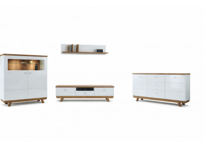 Salle de séjour Ensemble Ensemble de meubles mural Buffet Vitrine Étagère Design Hôtel Mobilier nouvel