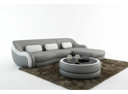 Canapé d'angle en cuir de designer Canapé d'angle Rembourrage Canapé d'angle Siège d'angle Suite en forme de L Nouveau canapé