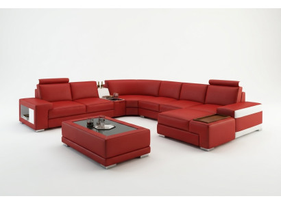 Canapé en cuir Canapé Canapé vivant paysage en forme de U Design Canapé moderne 5103 Canapés
