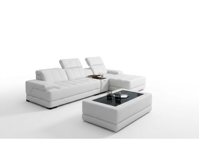 Canapé en cuir Canapé d'angle Canapé Sofa Rembourrage Salon d'angle En forme de L XXL Grands canapés