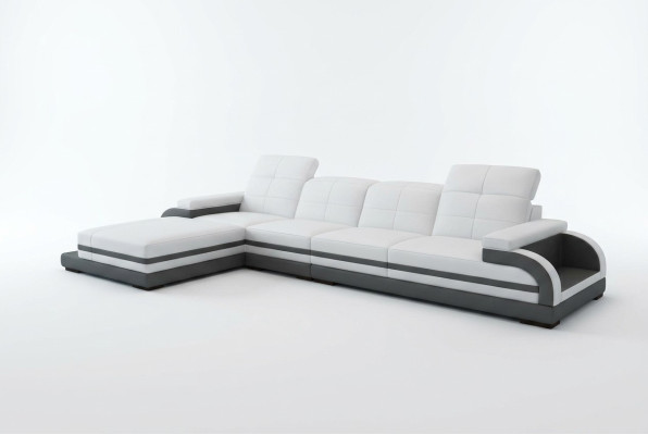 Canapé en cuir Canapé Canapé Living en forme de L Design Canapé moderne Canapé d'angle Canapés