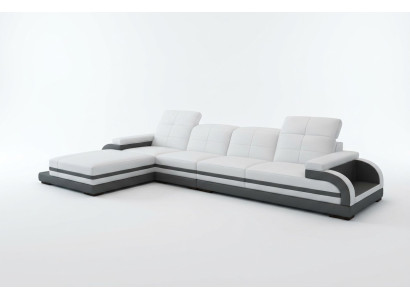 Canapé en cuir Canapé Canapé Living en forme de L Design Canapé moderne Canapé d'angle Canapés