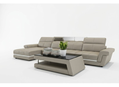 Canapé en cuir Canapé vivant Paysage en forme de L Design Canapé moderne 5136B Canapés
