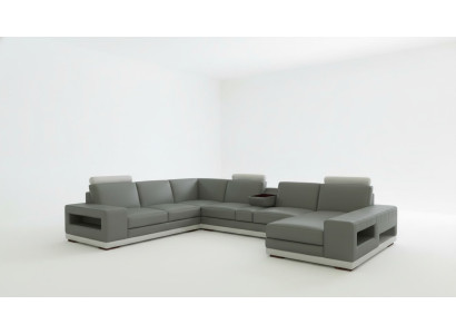 Canapé en cuir Canapé Paysage de vie Forme en U Design Canapé moderne 5154