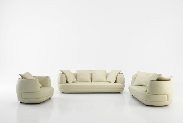 Ensemble de canapé de design de luxe Ensemble de siège en cuir classique Sofa Rembourrage