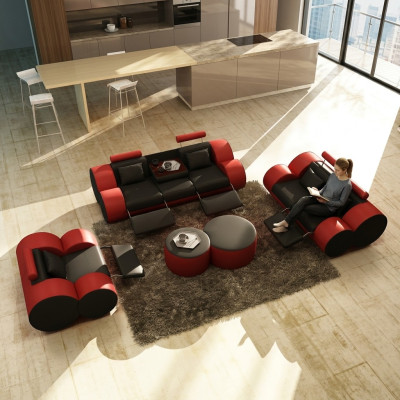 Salon moderne Canapé Siège Rembourrage Suite Canapés 3+2+1 Design