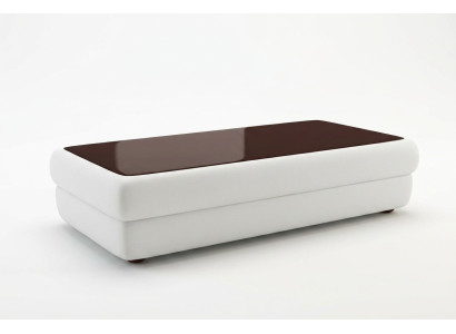 Table basse design classique pour le salon en cuir.