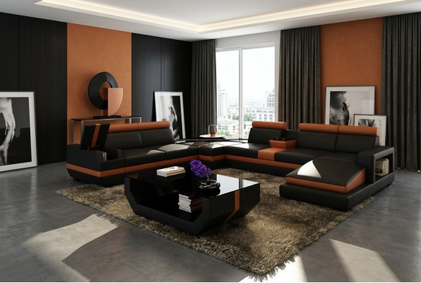 Tables basses de luxe en cuir Polser Table d'appoint design pour salon Table