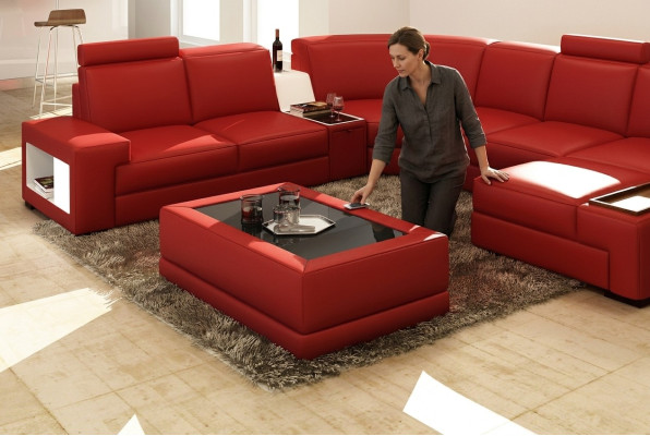 Tables basses de luxe en cuir Polser - Table d'appoint de designer pour le salon