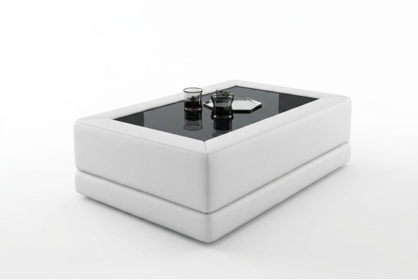 Table basse moderne, table designer, table en verre, tables d'appoint pour canapé, salon