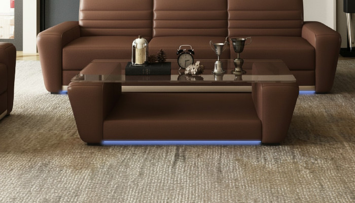 Table basse moderne en verre design Table d'appoint Table de salon Table basse de canapé
