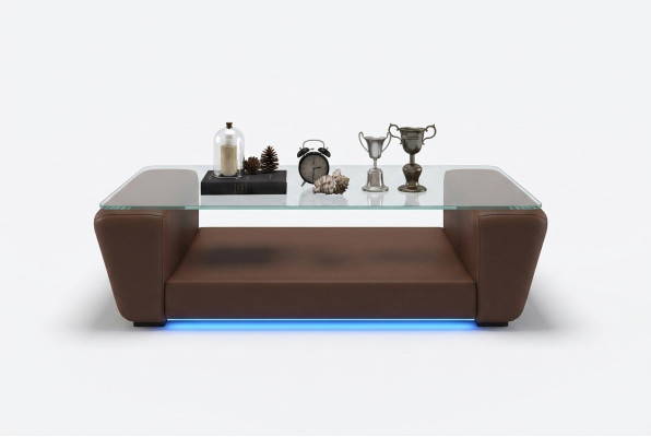 Table basse moderne en verre design Table d'appoint Table de salon Table basse de canapé