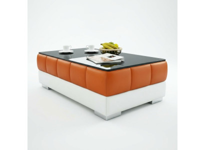 Table basse design pour salon en verre cuir canapé canapé côté café