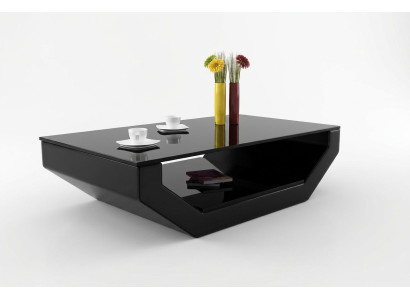 Espace de design Table en verre en cuir de luxe pour salon Table de canapé Tables d'appoint