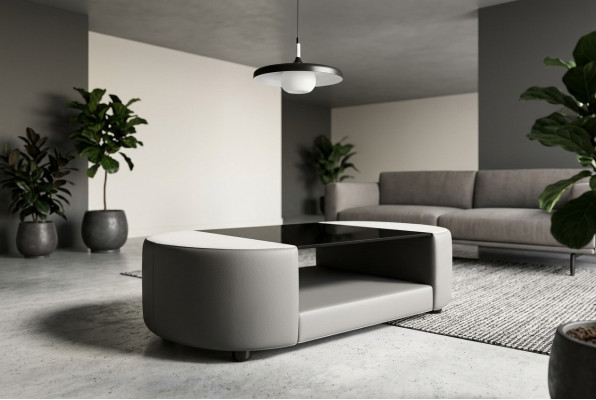 Table basse de canapé Salon Design Verre Canapé Table basse Rembourrage Table Tables