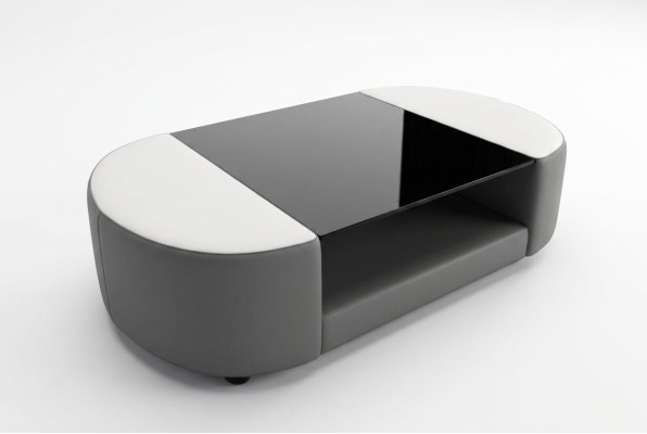 Table basse de canapé Salon Design Verre Canapé Table basse Rembourrage Table Tables