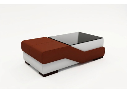 Table en verre design revêtue de table Salon moderne Canapé en cuir Sofa