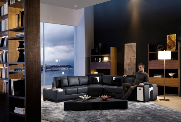 Canapé d'angle design Tapisserie Canapé en cuir Canapés Canapé XXL