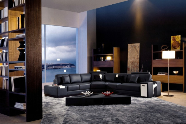 Canapé d'angle design Tapisserie Canapé en cuir Canapés Canapé XXL