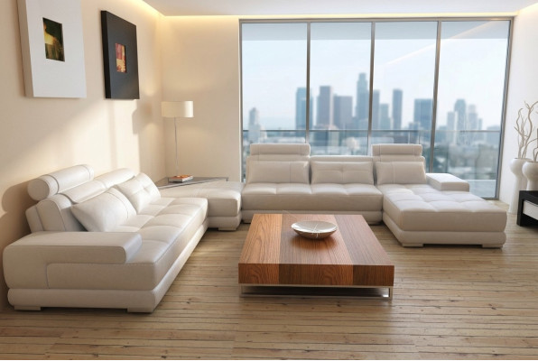 Conception moderne Canapé en cuir pour canapé-lit rembourré Design Moderne Paysage d'ameublement en tissu Sofa Sofa Seat