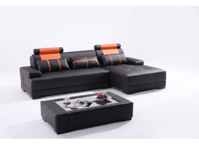 Canapé en cuir rembourré design L-forme Canapé moderne Canapés Canapés