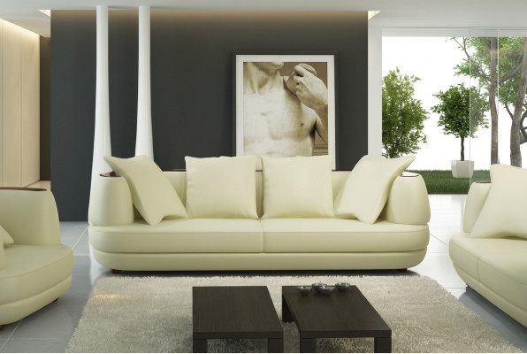 Meubles Design Canapé Coch 3 Places Canapés Rembourrés Salon Décoration Sofas