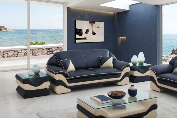 Canapé en cuir Canapé classique r 3 places Canapés Canapés Designer Tapisserie