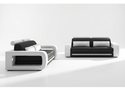 Canapé en cuir Canapé Canapé paysager 3+2 places Design Canapé moderne Ensemble de canapés