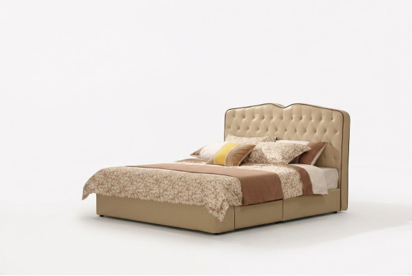 Hôtel de design moderne Lits Lit XXL Luxe Double Cuir Chesterfield