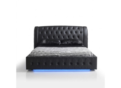 Conception moderne d'hôtel lit Lits XXL de luxe Double lit en cuir Chesterfield