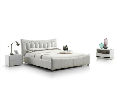 Lit de design moderne Lits XXL Hôtel de luxe Style double Cuir 140 160