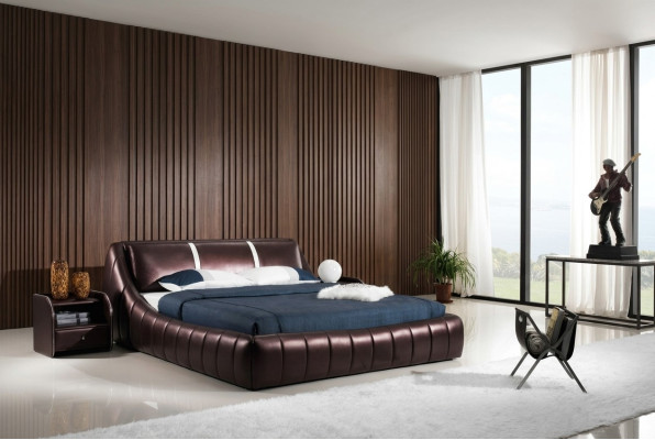 Design de lit d'hôtel moderne Lits XXL Style de luxe en cuir double 140 160 180x200cm