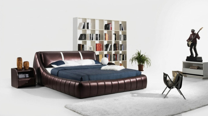 Design de lit d'hôtel moderne Lits XXL Style de luxe en cuir double 140 160 180x200cm
