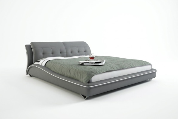 Lit de design moderne Lits XXL Style de luxe Double Hôtel Cuir