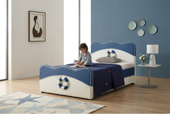 Lit d'enfants Lit Literie Lits Hôtel de luxe Jeunesse 3D XXL Grand 120 / 150x200cm nouveau