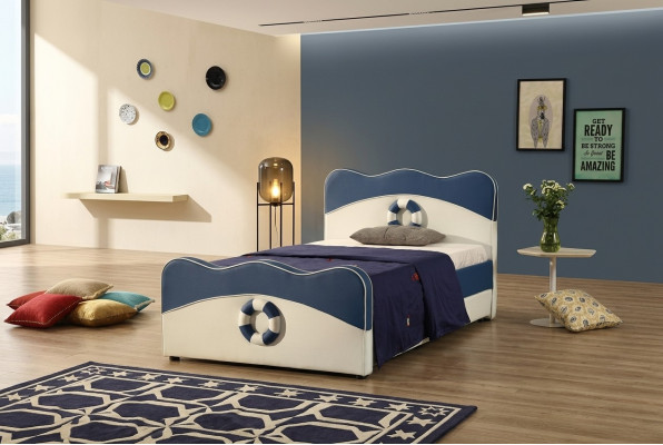 Lit d'enfants Lit Literie Lits Hôtel de luxe Jeunesse 3D XXL Grand 120 / 150x200cm nouveau