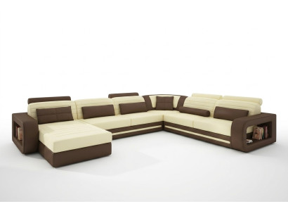 Multifunktionssofa Polsterung XXL Große neue Sofaecke Ledersofas