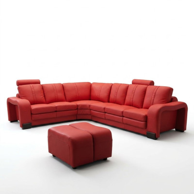 XXL Canapé d'angle multifonction en cuir Canapé Canapé Siège Rembourrage Moderne Grand
